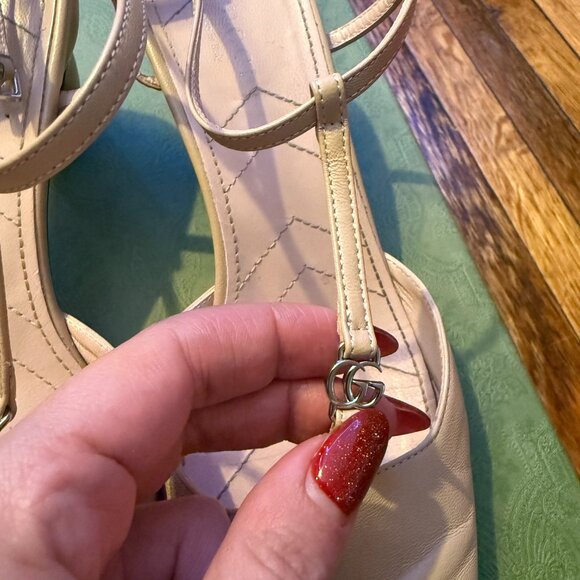 Gucci Nappa Charlotte Petite GG 55mm Slingback Pumps - Picture 8 of 14